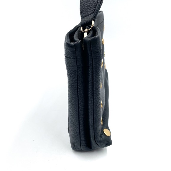 Hammitt Duke Black Leather Crossbody Bag *READ* Gold Studs Adjustable Strap - Picture 7 of 12